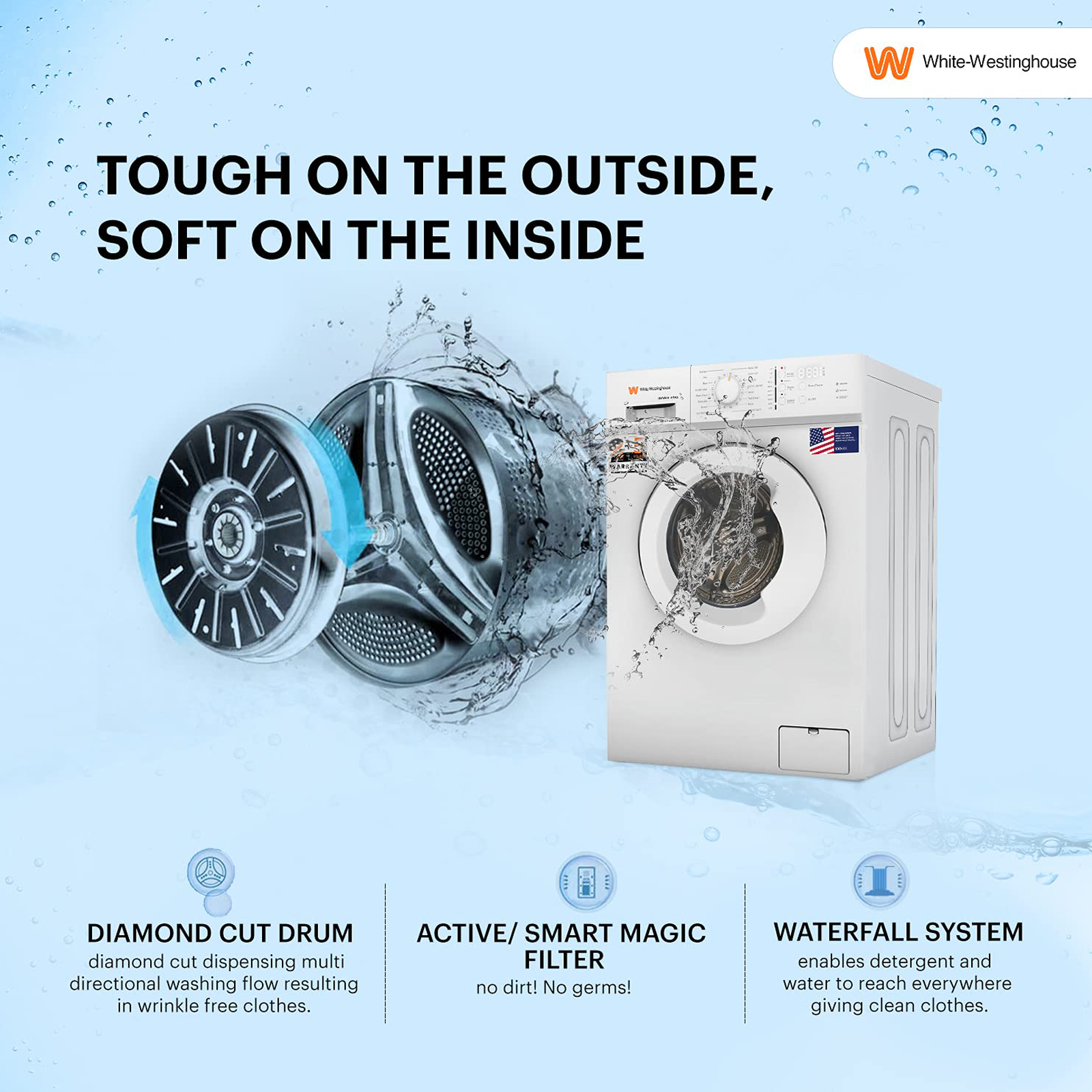 Buy White Westinghouse 10.5 kg Fully Automatic Front Load Washing